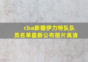 cba新疆伊力特队队员名单最新公布图片高清