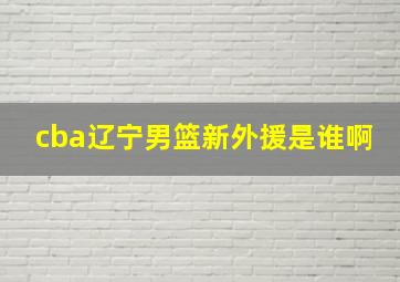 cba辽宁男篮新外援是谁啊