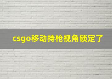 csgo移动持枪视角锁定了