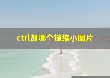 ctrl加哪个键缩小图片