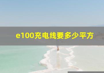 e100充电线要多少平方