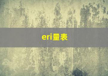 eri量表