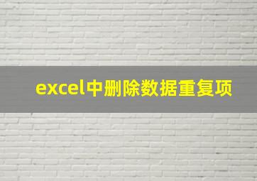 excel中删除数据重复项