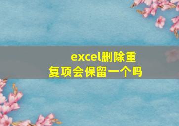 excel删除重复项会保留一个吗