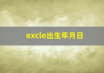 excle出生年月日