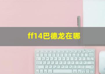 ff14巴德龙在哪