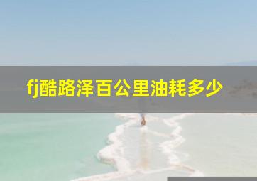 fj酷路泽百公里油耗多少