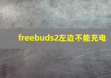 freebuds2左边不能充电