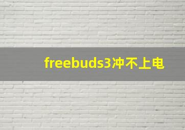 freebuds3冲不上电