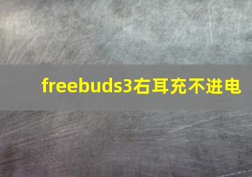 freebuds3右耳充不进电