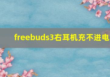 freebuds3右耳机充不进电