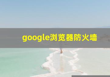 google浏览器防火墙