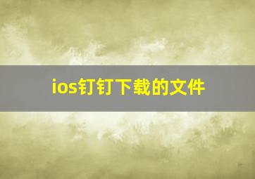 ios钉钉下载的文件