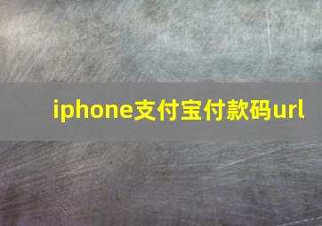 iphone支付宝付款码url