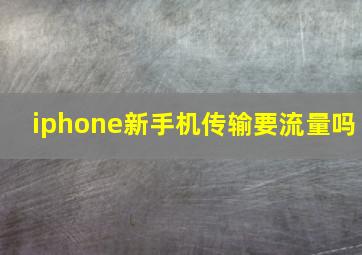 iphone新手机传输要流量吗