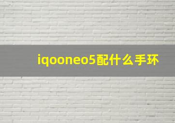 iqooneo5配什么手环