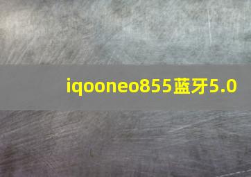 iqooneo855蓝牙5.0