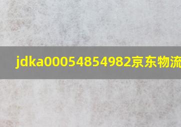 jdka00054854982京东物流单号