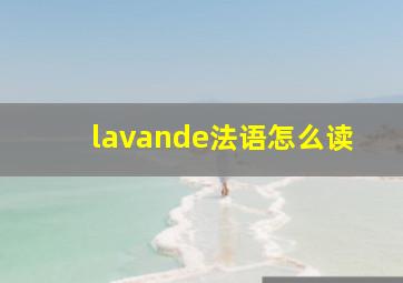 lavande法语怎么读