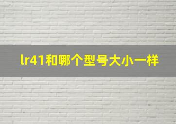 lr41和哪个型号大小一样