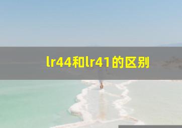 lr44和lr41的区别