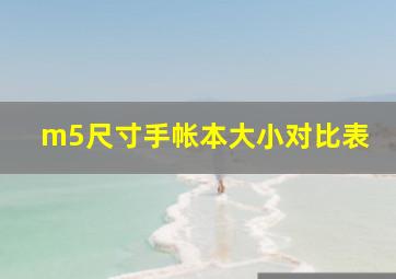 m5尺寸手帐本大小对比表