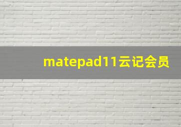 matepad11云记会员