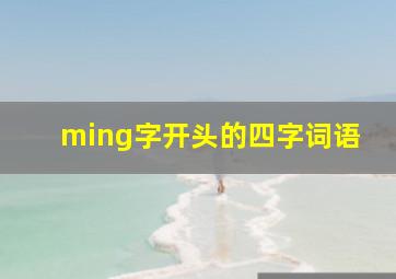 ming字开头的四字词语