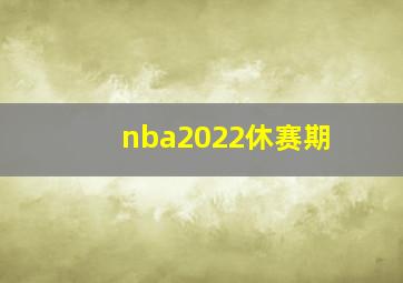 nba2022休赛期