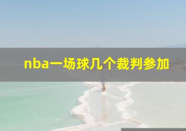 nba一场球几个裁判参加