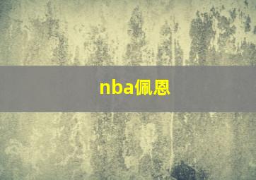 nba佩恩