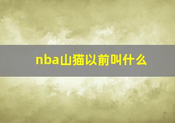 nba山猫以前叫什么