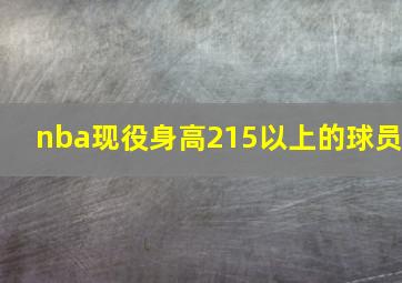 nba现役身高215以上的球员