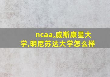 ncaa,威斯康星大学,明尼苏达大学怎么样