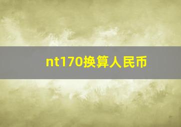 nt170换算人民币