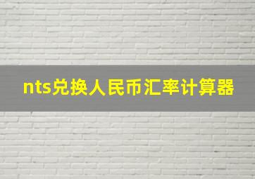 nts兑换人民币汇率计算器