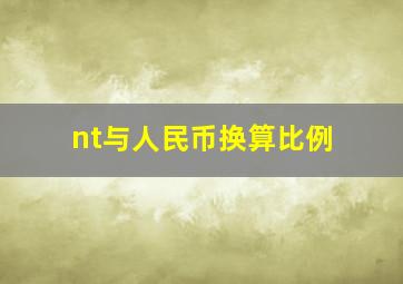 nt与人民币换算比例