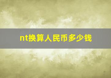 nt换算人民币多少钱