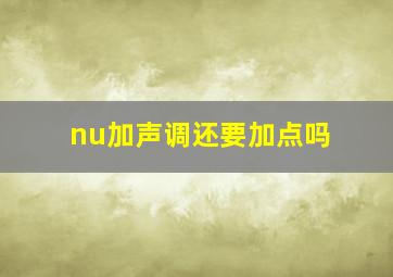 nu加声调还要加点吗