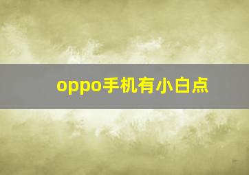 oppo手机有小白点