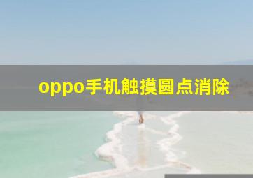 oppo手机触摸圆点消除