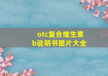 otc复合维生素b说明书图片大全