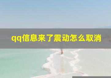 qq信息来了震动怎么取消