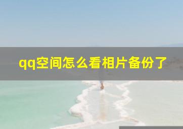 qq空间怎么看相片备份了