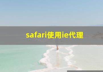 safari使用ie代理