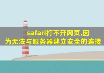 safari打不开网页,因为无法与服务器建立安全的连接