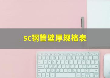 sc钢管壁厚规格表