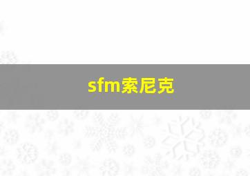 sfm索尼克