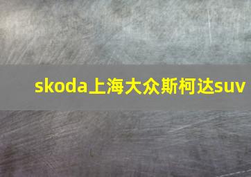 skoda上海大众斯柯达suv