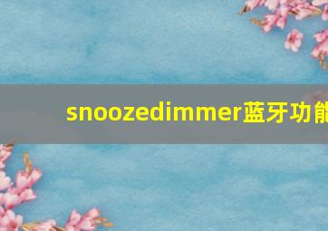 snoozedimmer蓝牙功能